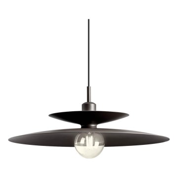 Redo 01-3051 - Lampa wisząca na lince GUNNAR 1xE27/42W/230V średnica 50 cm czarna