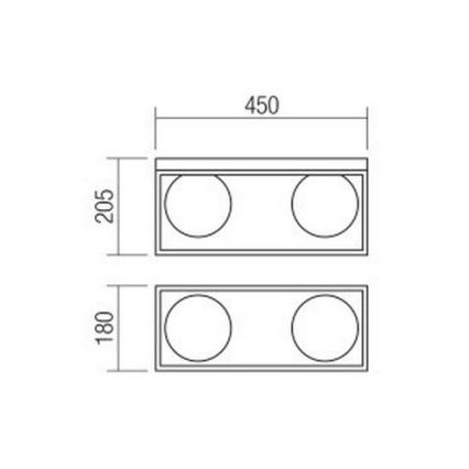 Redo 01-3054 - Lampa sufitowa ZODIAC 2xE14/28W/230V