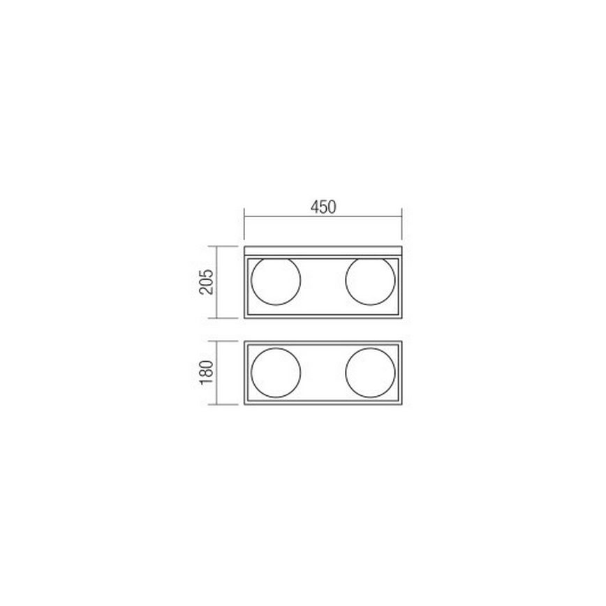 Redo 01-3054 - Lampa sufitowa ZODIAC 2xE14/28W/230V