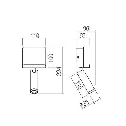 Redo 01-3083 - LED Kinkiet punktowy PANEL LED/3,5W/230V USB biały