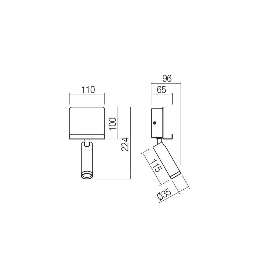 Redo 01-3083 - LED Kinkiet punktowy PANEL LED/3,5W/230V USB biały