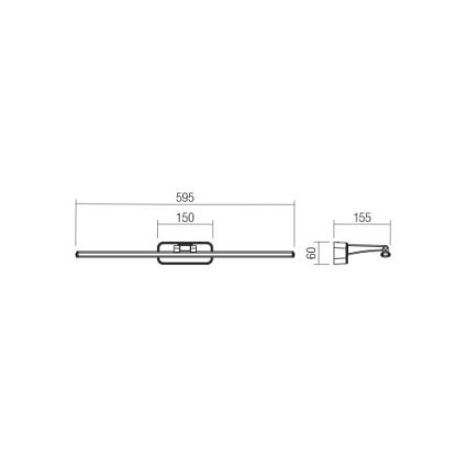 Redo 01-3085 - LED Kinkiet galeryjka STEAM LED/12W/230V biała