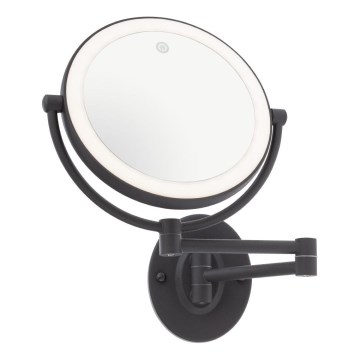 Redo 01-3088 - LED Ściemn. dotykowa lusterko kosmetyczne SELFIE LED/7W/230V 3000/4000/6000K czarne