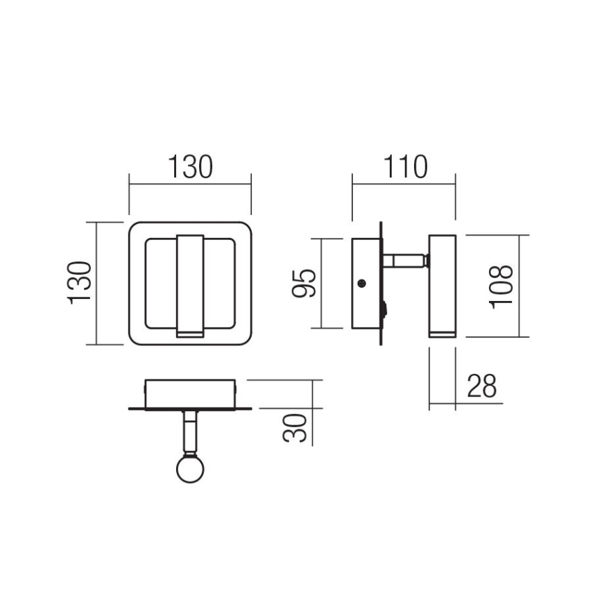 Redo 01-3091 - LED Kinkiet punktowy CLOSER LED/6W/230V biały