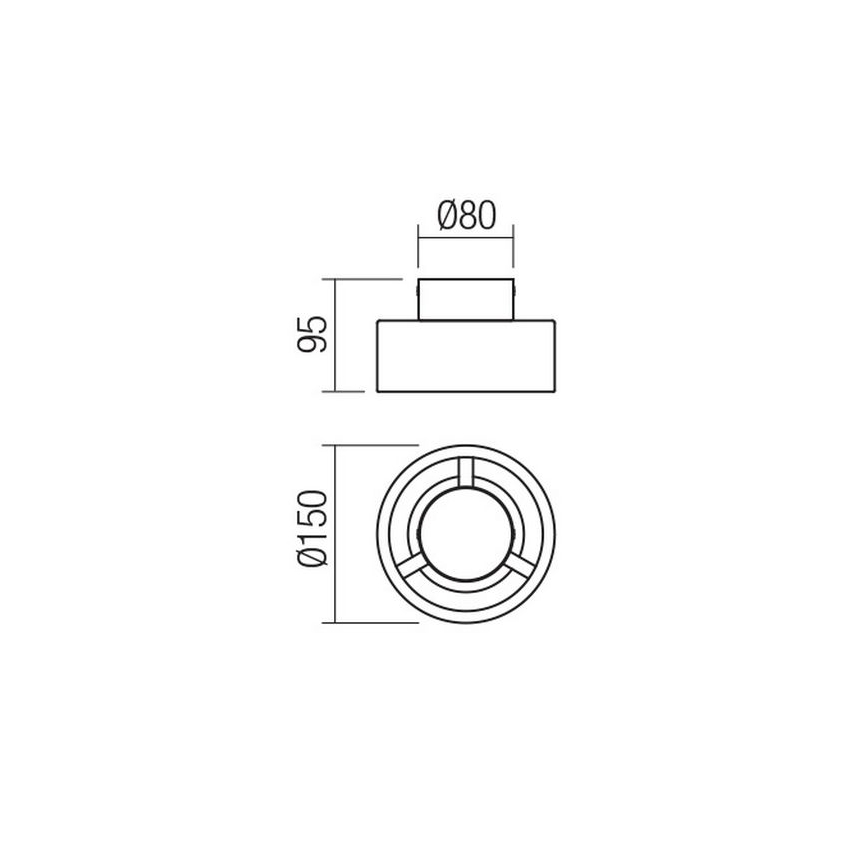 Redo 01-3097 - LED Plafon PUNKT LED/6W/230V mosiądz