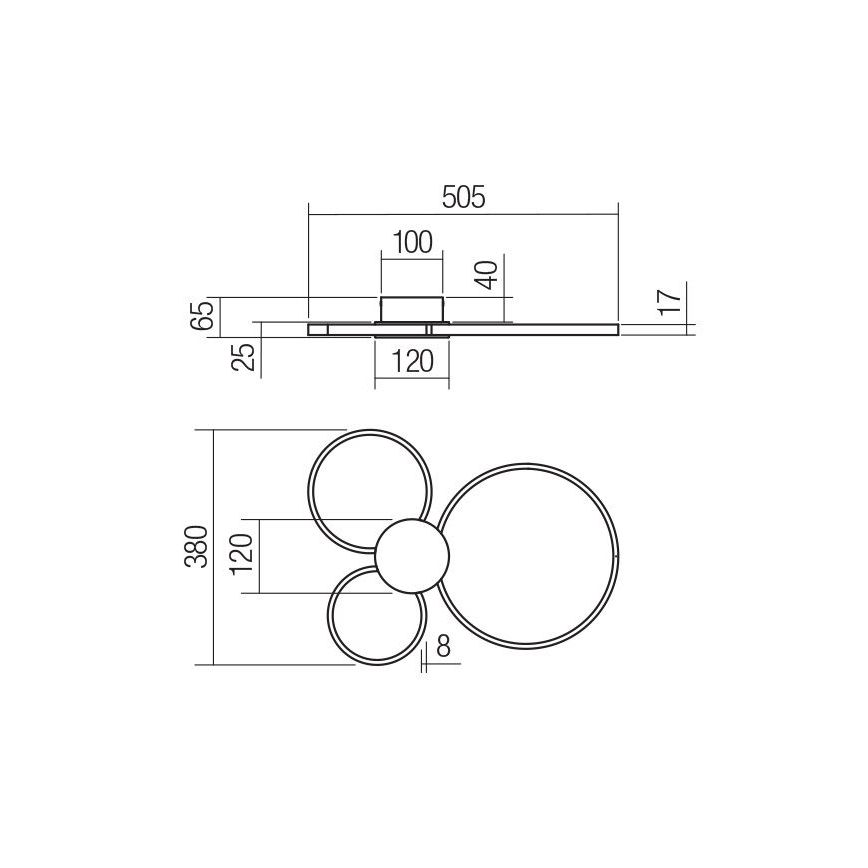 Redo 01-3105 - LED Plafon ATOM LED/20W/230V