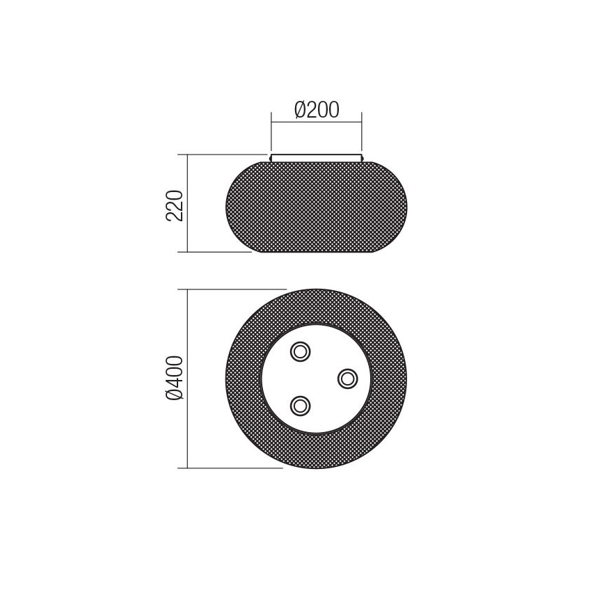 Redo 01-3139 - Lampa sufitowa CROKET 3xE27/42W/230V śr. 40 cm złoty