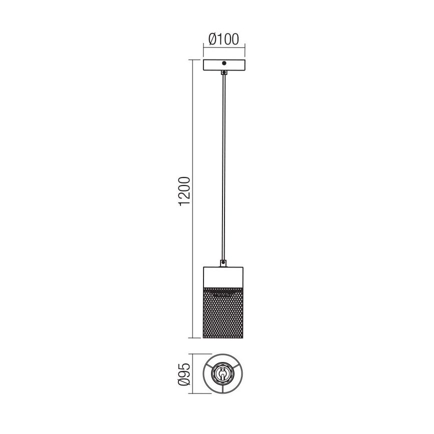 Redo 01-3141 - Żyrandol na lince STEM 1xE27/42W/230V