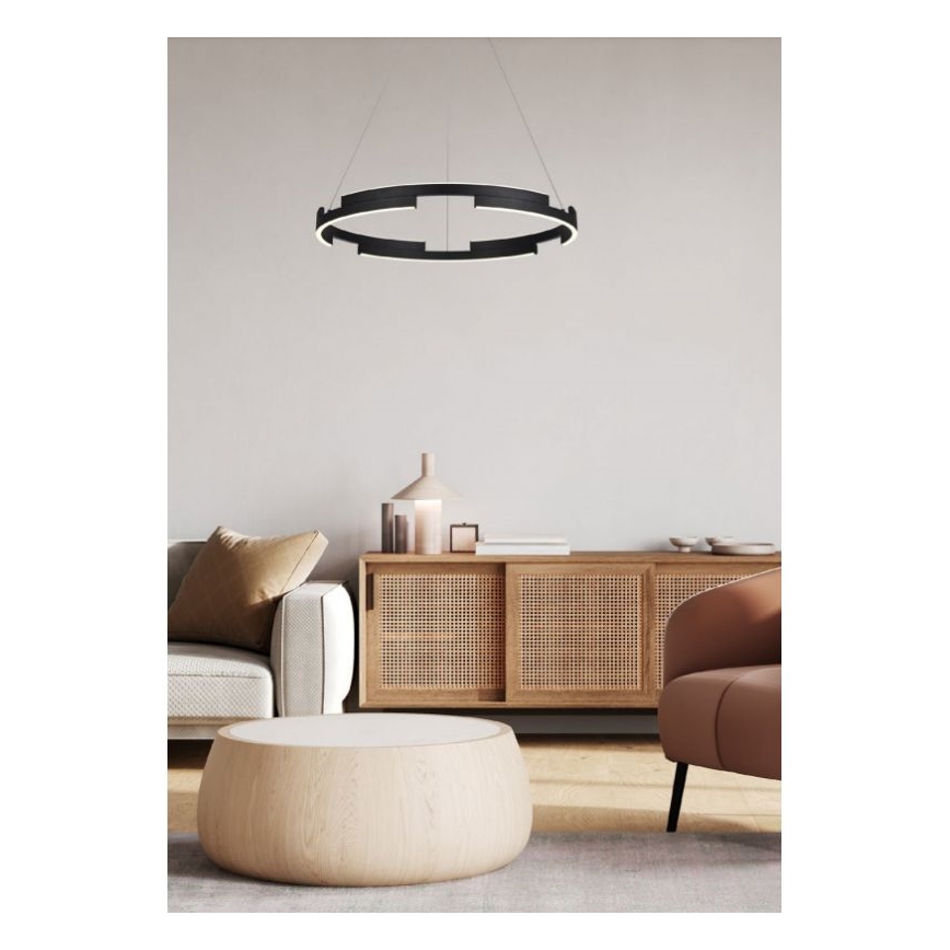 Redo 01-3173 - LED Żyrandol ściemnialny na lince CASTLE LED/36W/230V czarny