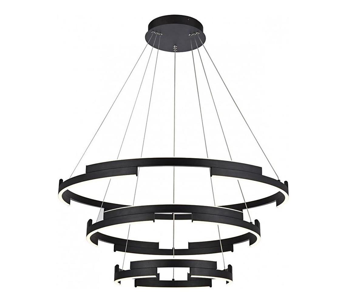 Redo 01-3182 - LED Żyrandol ściemnialny na lince CASTLE LED/80W/230V czarny