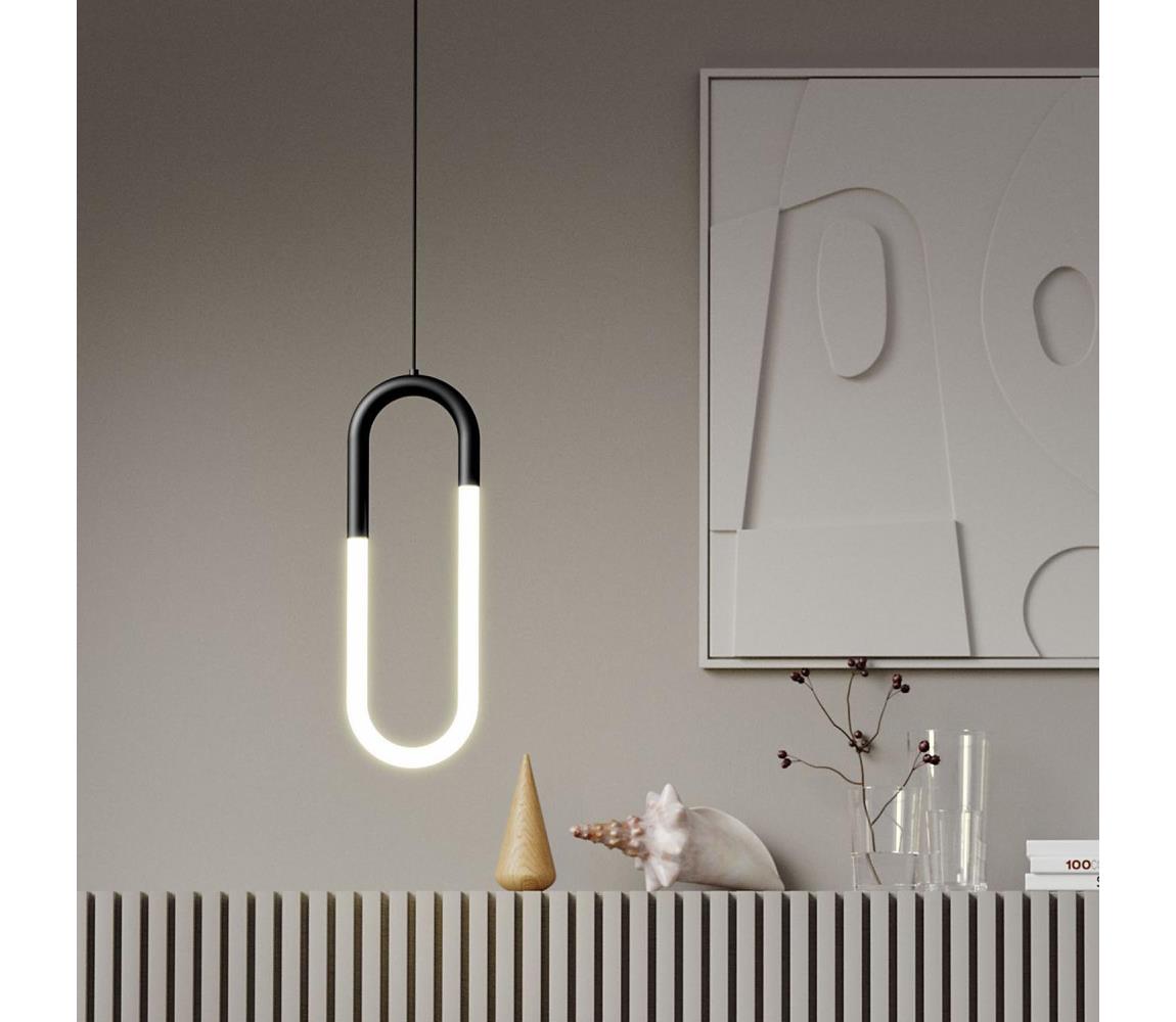 Redo 01-3184 - LED Żyrandol na lince LATIUM LED/9W/230V czarny