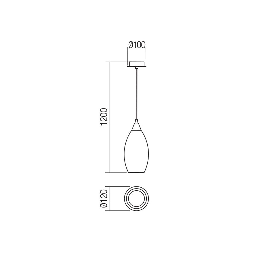 Redo 01-3189 - Żyrandol na lince TANNER 1xE14/28W/230V śr. 12 cm