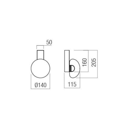 Redo 01-3239 - LED Kinkiet SINCLAIR LED/6,5W/230V CRI 93 IP21 złoty
