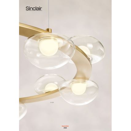 Redo 01-3247- LED Żyrandol ściemnialny na lince SINCLAIR LED/37,2W/230V CRI 93 IP21 złoty