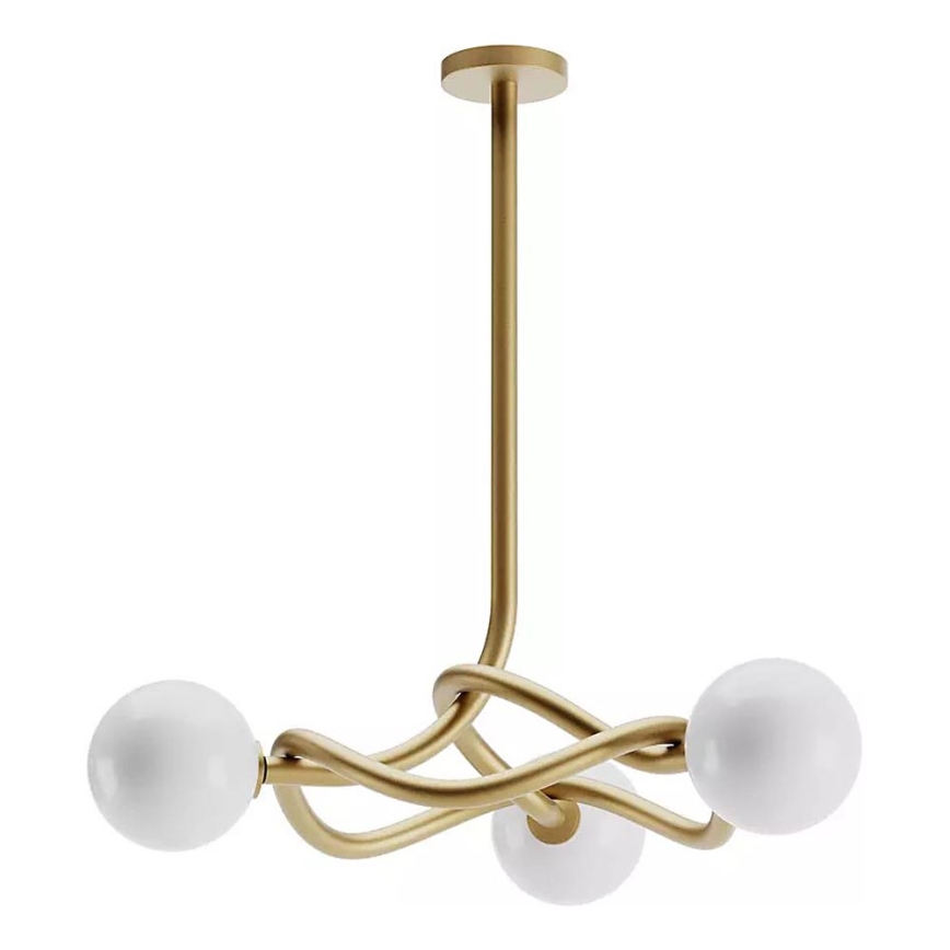 Redo 01-3256 - Żyrandol na pręcie CONFUSIO 3xE14/28W/230V śr. 76 cm złoty