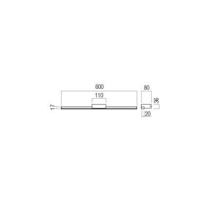 Redo 01-3268 - LED Łazienkowe oświetlenie lustra ASTON LED/12W/230V 60 cm CRI 90 IP44 biały
