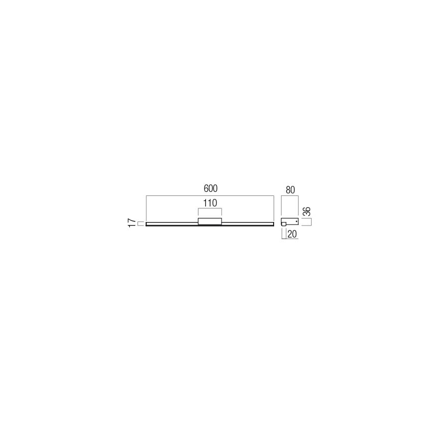 Redo 01-3268 - LED Łazienkowe oświetlenie lustra ASTON LED/12W/230V 60 cm CRI 90 IP44 biały
