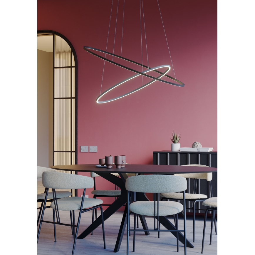 Redo 01-3299 - LED ściemnialny żyrandol na linkach LEO LED/67W/230V 3000/4000K CRI 90 60x130 cm czarny