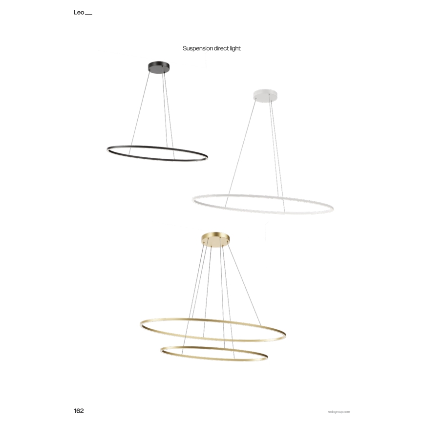Redo 01-3299 - LED ściemnialny żyrandol na linkach LEO LED/67W/230V 3000/4000K CRI 90 60x130 cm czarny
