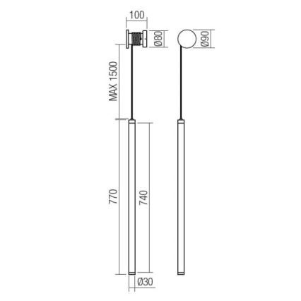 Redo 01-3304 - LED ściemnialna lampa ścienna SWING LED/16W/230V 3000/4000K CRI 90 czarna