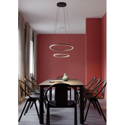 Redo 01-3343 - LEO, ściemnialny żyrandol LED na linkach LED/115W/230V 3000/4000K CRI 90 60x130 cm czarny