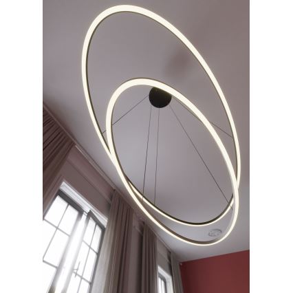 Redo 01-3343 - LED ściemnialny żyrandol na lince LEO LED/115W/230V 3000/4000K CRI 90 czarny