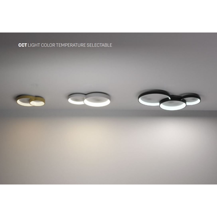 Redo 01-3375 - LED Plafon ściemnialny COMBI LED/72W/230V 3000/4000/6000K CRI98 czarne