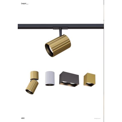 Redo 01-3408 - Oprawa punktowa DELPHI 1xGU10/7W/230V 8,1x8,1 cm złota