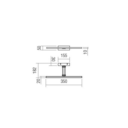 Redo 01-3460 - LED Kinkiet galeryjka LINEAR LED/8W/230V 35 cm CRI 92 biały