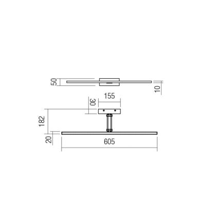 Redo 01-3462 - LED Kinkiet galeryjka LINEAR LED/8W/230V 60,5 cm CRI 92 biały