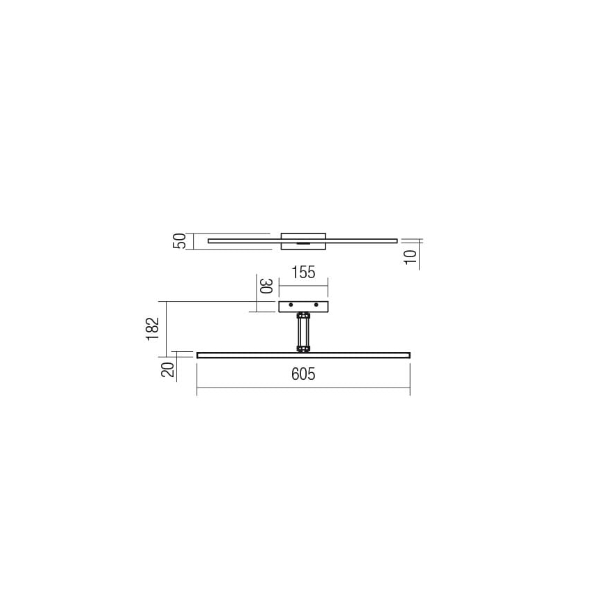 Redo 01-3463 - LED Kinkiet galeryjka LINEAR LED/8W/230V 60,5 cm CRI 92 czarny