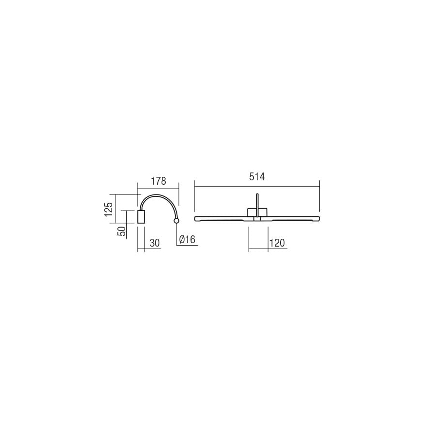 Redo 01-3466 - LED Kinkiet galeryjka KENDO LED/11W/230V 51,4 cm CRI 92 biały