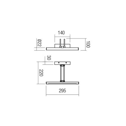 Redo 01-3468 - LED Kinkiet galeryjka IKON LED/7,3W/230V 29,5 cm CRI 92 biały