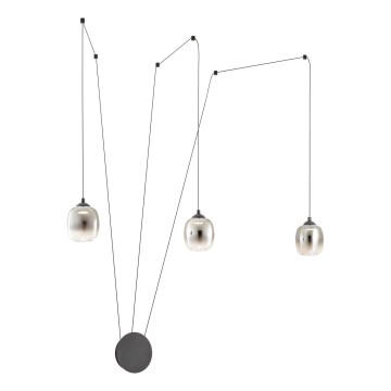 Redo 01-3485 - Lampa ścienna LED ściemnialna KHADI 3xLED/5,5W/230V CRI 90 śr. 12 cm czarna/dymiona