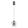 Redo 01-3486 - lampa LED wisząca na lince KHADI LED/6W/230V CRI 90 Ø 12 cm czarny/przydymiony