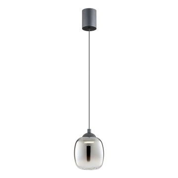 Redo 01-3486 - lampa LED wisząca na lince KHADI LED/6W/230V CRI 90 Ø 12 cm czarny/przydymiony
