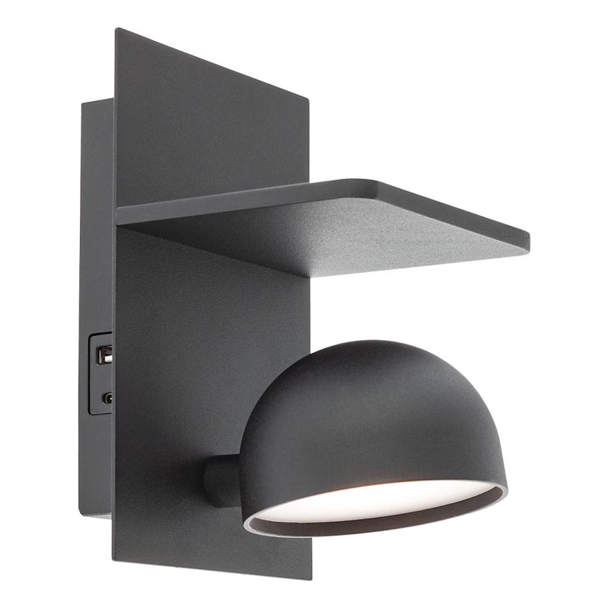 Redo 01-3491 - LED Kinkiet punktowy SEIBI LED/7W/230V USB CRI 90 czarne
