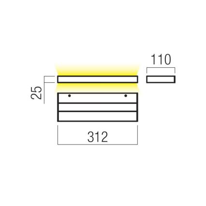 Redo 01-3553 - LED Kinkiet SEED LED/15W/230V czarny