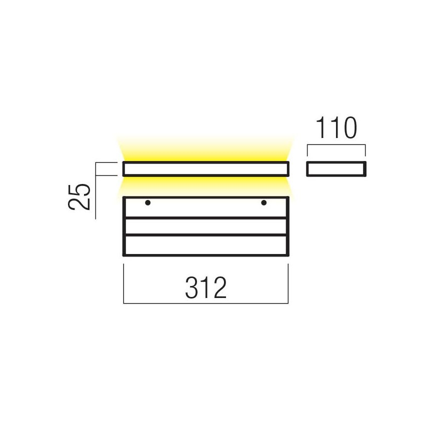 Redo 01-3553 - LED Kinkiet SEED LED/15W/230V czarny
