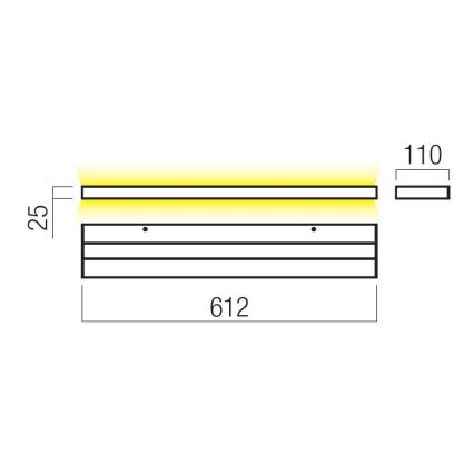 Redo 01-3555 - LED Kinkiet SEED LED/30W/230V czarny