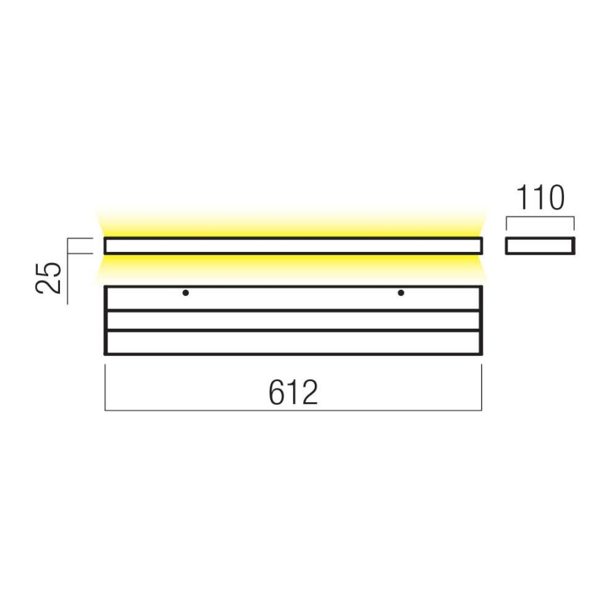 Redo 01-3555 - LED Kinkiet SEED LED/30W/230V czarny