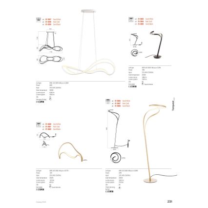 Redo 01-3599 - Ściemnialna lampa wisząca na linkach TEMPEST LED/58W/230V czarna