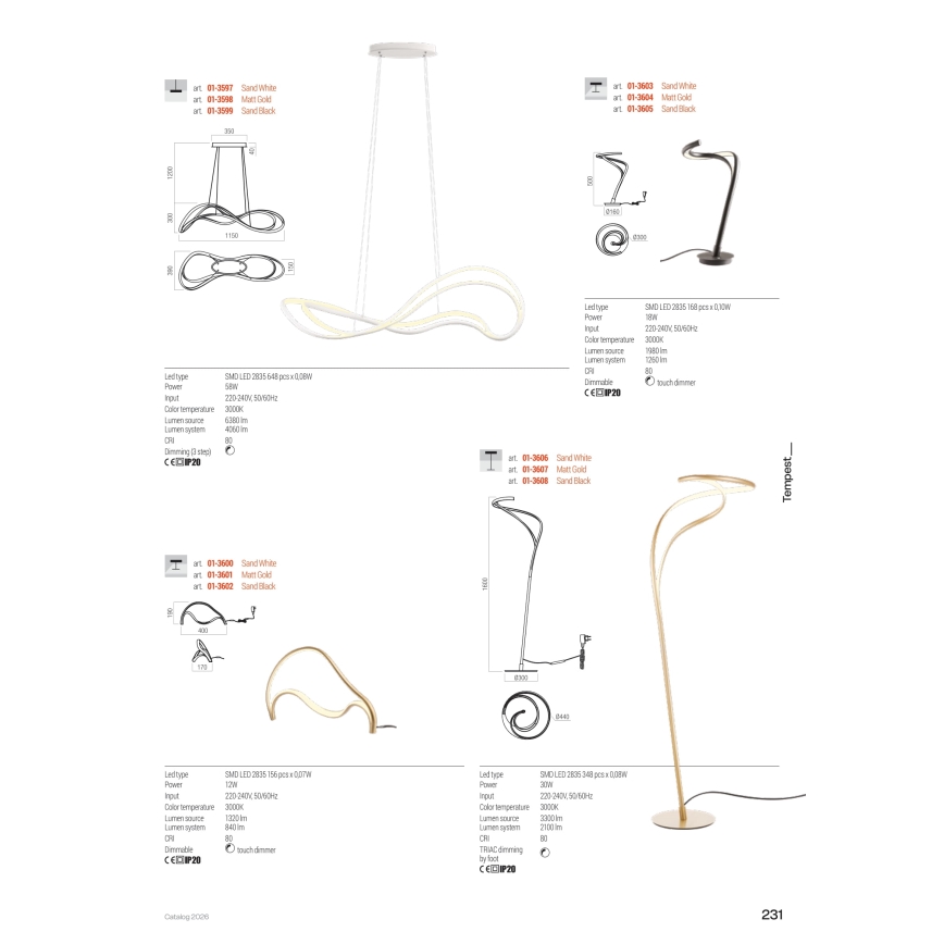 Redo 01-3599 - Ściemnialna lampa wisząca na linkach TEMPEST LED/58W/230V czarna
