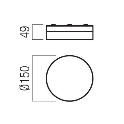 Redo 01-3725 - LED Plafon łazienkowy FRISBI LED/8W/230V śr. 15 cm CRI 90 IP44 chrom błyszczący