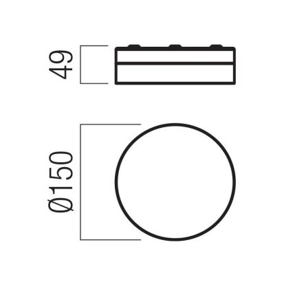 Redo 01-3729 - LED Plafon łazienkowy FRISBI LED/8W/230V śr. 15 cm CRI 90 IP44 biały