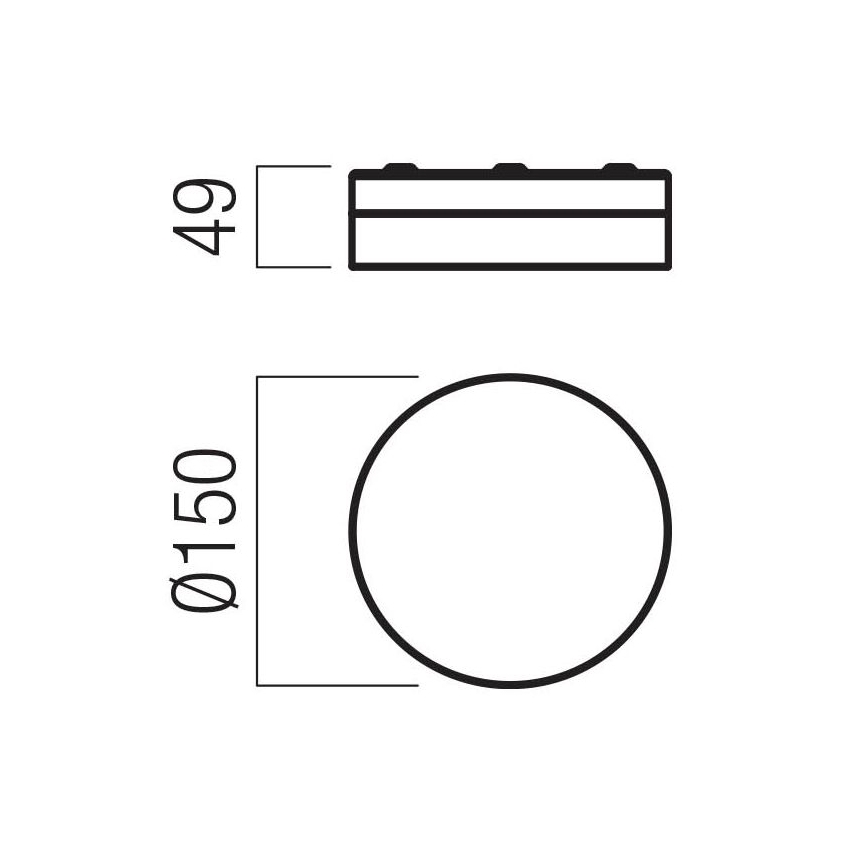 Redo 01-3729 - LED Plafon łazienkowy FRISBI LED/8W/230V śr. 15 cm CRI 90 IP44 biały