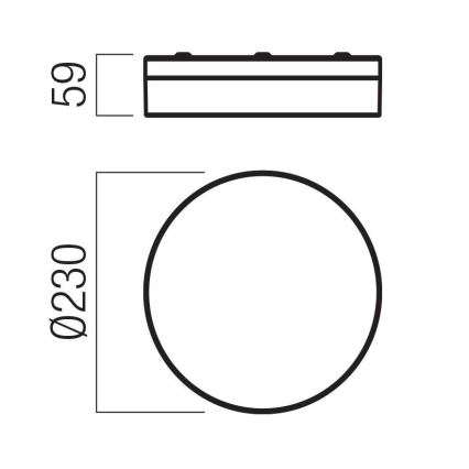 Redo 01-3731 - LED Plafon łazienkowy FRISBI LED/12W/230V śr. 23 cm CRI 90 3000/4000K IP44 biały