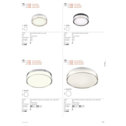 Redo 01-3732 - LED Plafon łazienkowy FRISBI LED/18W/230V śr. 28 cm CRI 90 3000/4000K IP44 biały