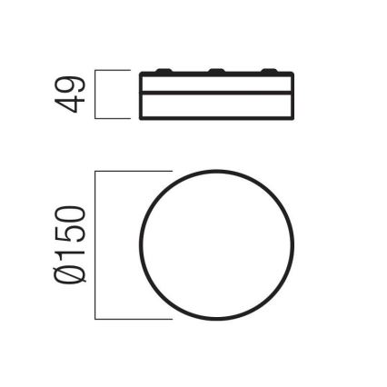 Redo 01-3733 - LED Plafon łazienkowy FRISBI LED/8W/230V śr. 15 cm CRI 90 IP44 czarny