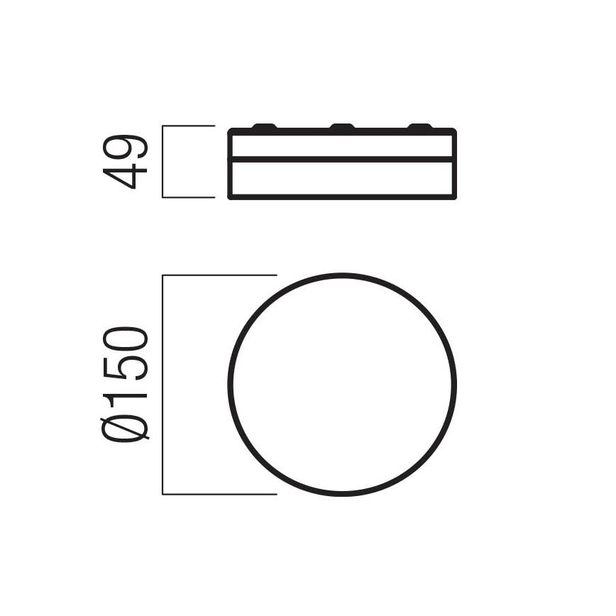Redo 01-3733 - LED Plafon łazienkowy FRISBI LED/8W/230V śr. 15 cm CRI 90 IP44 czarny